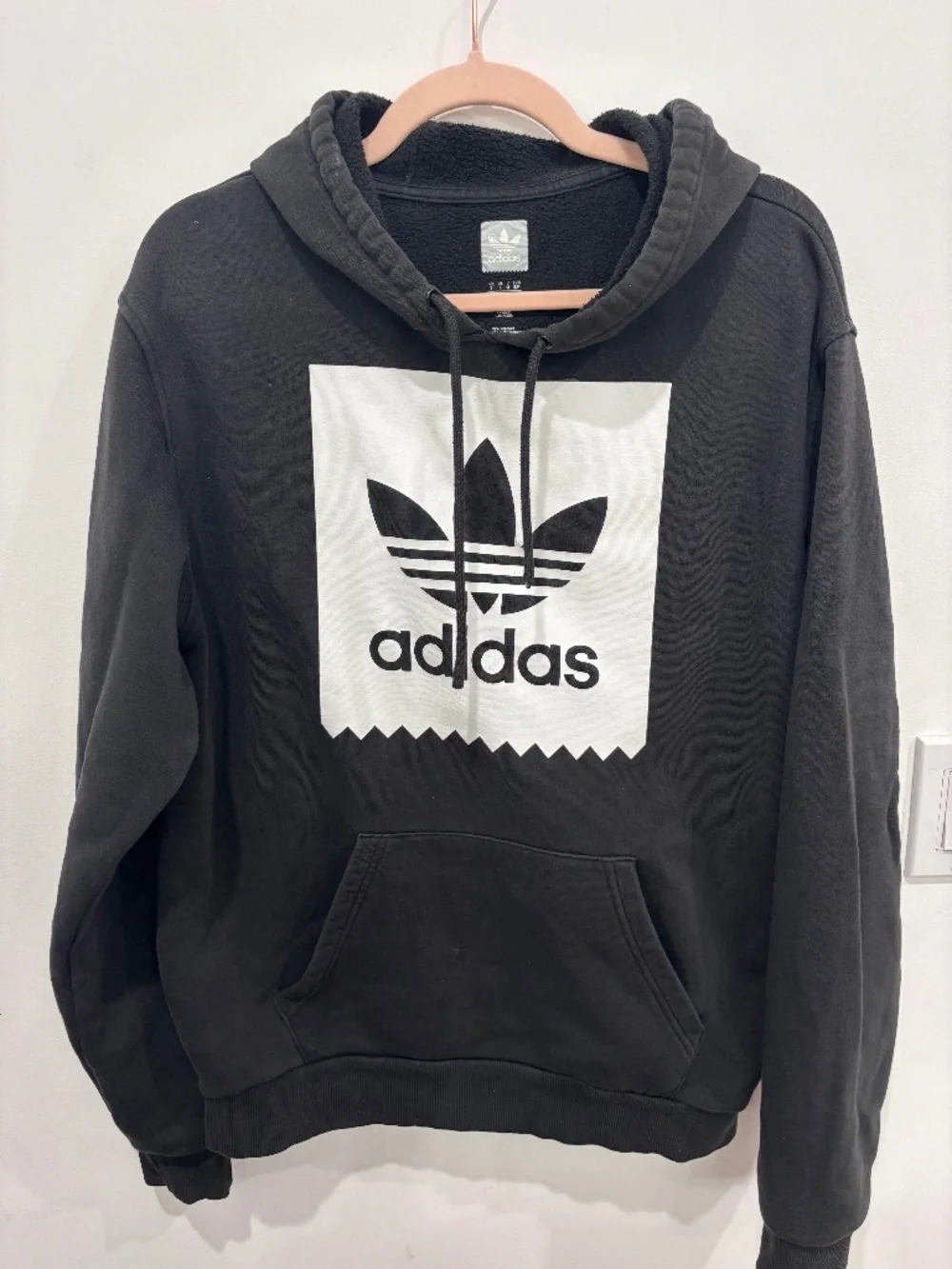 adidas Skateboarding Blackbird Hoodie Small Black Trefoil Box Graphic Skate
